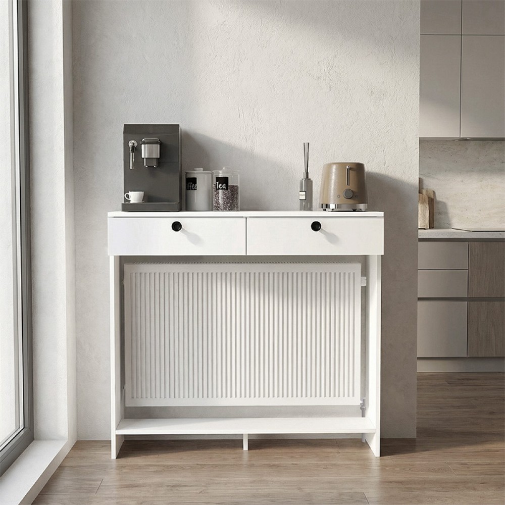 Κονσόλα - Κάλυμμα καλοριφέρ Opelya Megapap χρώμα λευκό 110x31,4x100εκ.