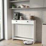 Κονσόλα - Κάλυμμα καλοριφέρ Opelya Megapap χρώμα λευκό 110x31,4x100εκ.