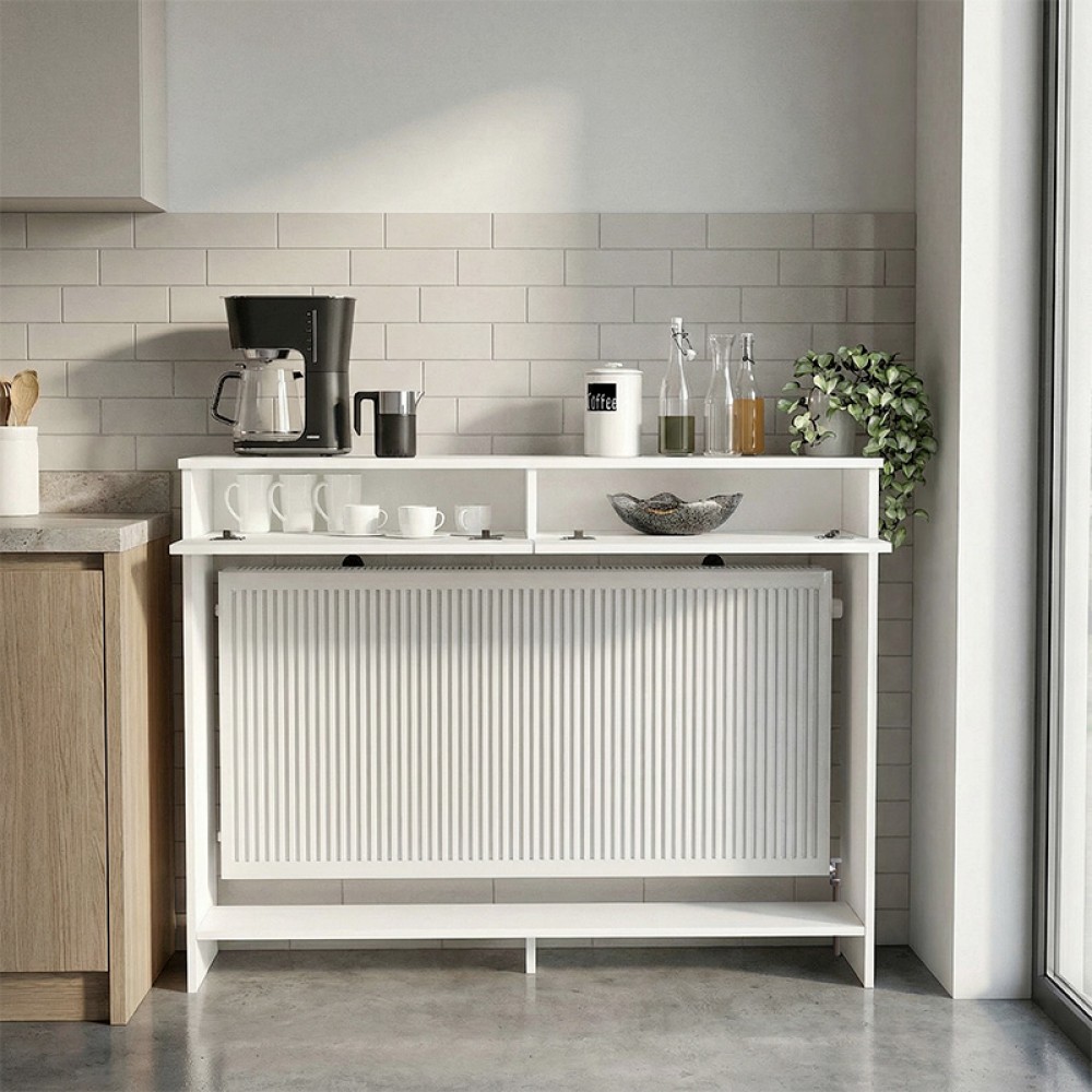 Κονσόλα - Κάλυμμα καλοριφέρ Opelya Megapap χρώμα λευκό 130x31,4x100εκ.