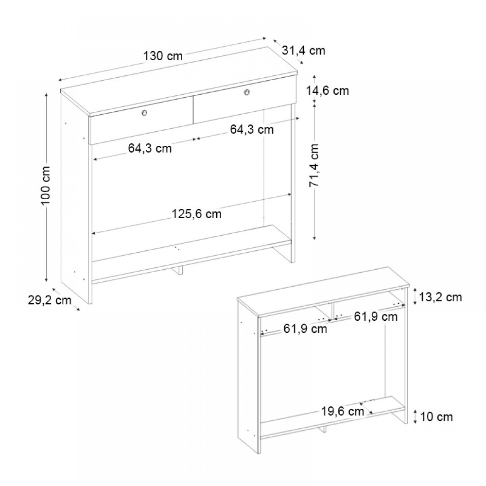 Κονσόλα - Κάλυμμα καλοριφέρ Opelya Megapap χρώμα λευκό 130x31,4x100εκ.