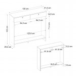 Κονσόλα - Κάλυμμα καλοριφέρ Opelya Megapap χρώμα λευκό 130x31,4x100εκ.