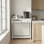 Κονσόλα - Κάλυμμα καλοριφέρ Opelya Megapap χρώμα λευκό 90x31,4x100εκ.