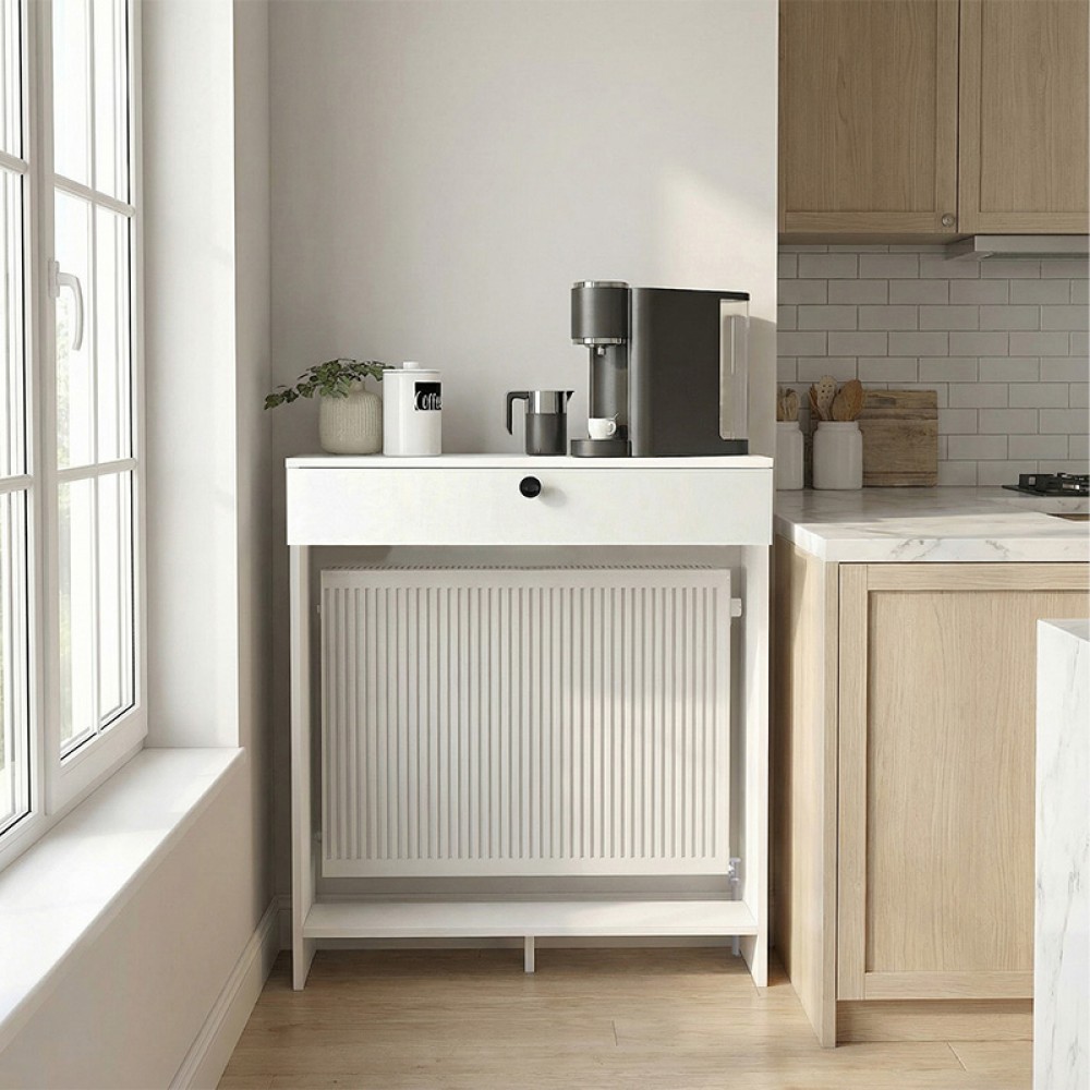 Κονσόλα - Κάλυμμα καλοριφέρ Opelya Megapap χρώμα λευκό 90x31,4x100εκ.