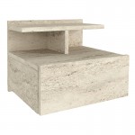 Κομοδίνο επιτοίχιο Mislina Megapap χρώμα travertine 40x33,2x32εκ.