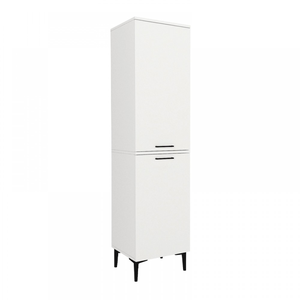 Ντουλάπι με καλάθι απλύτων Singa Megapap χρώμα λευκό 45x40x180εκ.