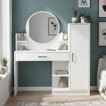Τουαλέτα με καθρέπτη Andera Megapap χρώμα λευκό 123,9x35x144,4εκ.
