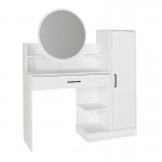 Τουαλέτα με καθρέπτη Andera Megapap χρώμα λευκό 123,9x35x144,4εκ.