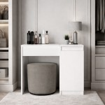 Τουαλέτα με καθρέπτη Huma Megapap χρώμα λευκό 90x45x118,2εκ.
