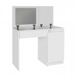 Τουαλέτα με καθρέπτη Huma Megapap χρώμα λευκό 90x45x118,2εκ.