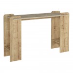 Κονσόλα Mendoza Megapap χρώμα sapphire oak - travertine 130,8x35x76,8εκ.