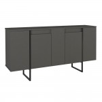 Μπουφές Orontes Megapap χρώμα ανθρακί 160x35,2x80εκ.