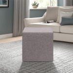 Σκαμπώ Linda Megapap υφασμάτινο χρώμα καφέ 40x40x40εκ.