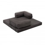 Καναπές - κρεβάτι Comfort Megapap τριθέσιος υφασμάτινος χρώμα ανθρακί 190x95x75εκ.
