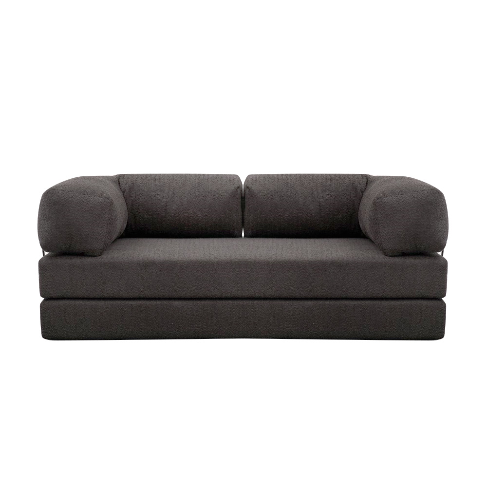Καναπές - κρεβάτι Comfort Megapap τριθέσιος υφασμάτινος χρώμα ανθρακί 190x95x75εκ.
