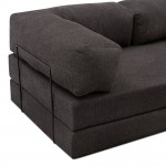 Καναπές - κρεβάτι Comfort Megapap τριθέσιος υφασμάτινος χρώμα ανθρακί 190x95x75εκ.