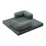 Καναπές - κρεβάτι Comfort Megapap τριθέσιος υφασμάτινος χρώμα μέντα 190x95x75εκ.