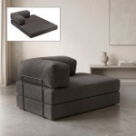 Καναπές - κρεβάτι Comfort Megapap διθέσιος υφασμάτινος χρώμα ανθρακί 140x95x75εκ.