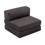 Πολυθρόνα - κρεβάτι Comfort Megapap υφασμάτινη χρώμα ανθρακί 95x95x75εκ.