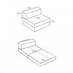 Πολυθρόνα - κρεβάτι Comfort Megapap υφασμάτινη χρώμα ανθρακί 95x95x75εκ.