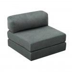 Πολυθρόνα - κρεβάτι Comfort Megapap υφασμάτινη χρώμα μέντα 95x95x75εκ.