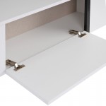 Έπιπλο τηλεόρασης Luxe Megapap χρώμα λευκό - μαύρο 180x30x50εκ.