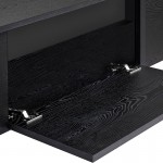 Έπιπλο τηλεόρασης Luxe Megapap χρώμα black wood 180x30x50εκ.