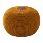 Σκαμπό - Πουφ Knit Megapap πλεκτό χρώμα cinnamon Φ47x35εκ.