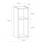 Κομοδίνο επιτοίχιο Sault Megapap χρώμα λευκό 23,2x22x59,6εκ.