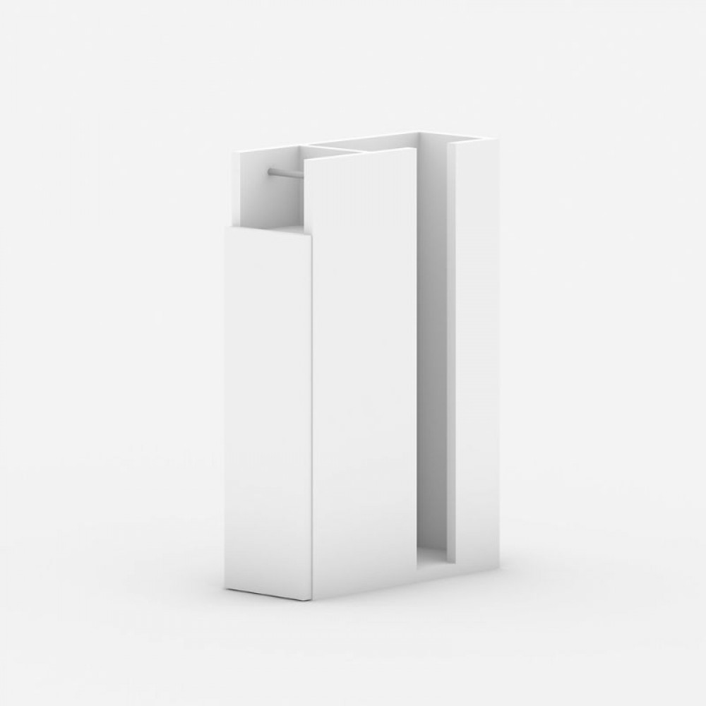 Ντουλάπι μπάνιου Paper Megapap χρώμα λευκό 17x42x66εκ.