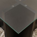Τραπεζάκι σαλονιού Vetrino Megapap γυάλινο χρώμα μαύρο 105x65x40εκ.