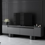 Έπιπλο τηλεόρασης Haven Megapap χρώμα ανθρακί 180x30x50εκ.