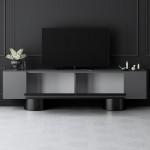 Έπιπλο τηλεόρασης Haven Megapap χρώμα ανθρακί 180x30x50εκ.