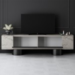 Έπιπλο τηλεόρασης Haven Megapap χρώμα travertine 180x30x50εκ.