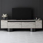 Έπιπλο τηλεόρασης Haven Megapap χρώμα travertine 180x30x50εκ.