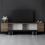 Έπιπλο τηλεόρασης Haven Megapap χρώμα καρυδί 180x30x50εκ.