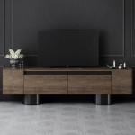 Έπιπλο τηλεόρασης Haven Megapap χρώμα καρυδί 180x30x50εκ.