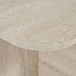 Τραπεζάκι σαλονιού Becaj Megapap χρώμα travertine 120x60x41,4εκ.