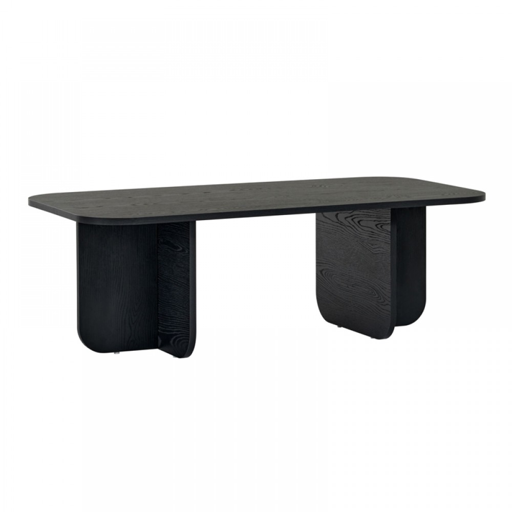 Τραπεζάκι σαλονιού Becaj Megapap χρώμα black wood 120x60x41,4εκ.