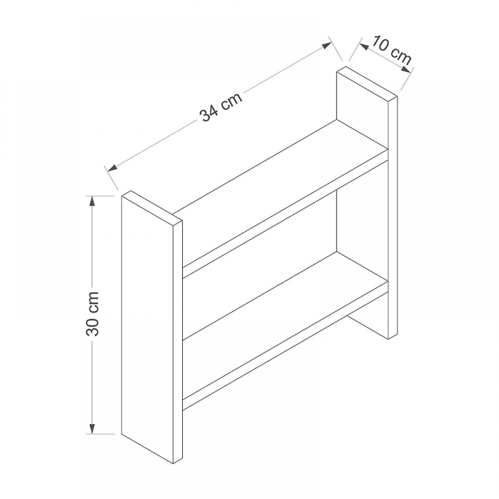 Ραφιέρα κουζίνας Denver Megapap χρώμα ανθρακί 34x10x30εκ.