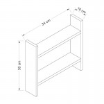 Ραφιέρα κουζίνας Denver Megapap χρώμα sapphire oak 34x10x30εκ.