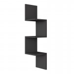 Ραφιέρα τοίχου Zikzak Megapap χρώμα ανθρακί 25x25x105,4εκ.