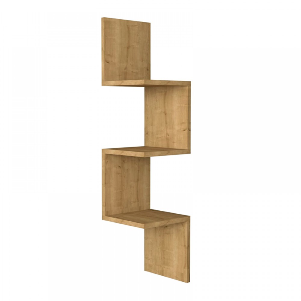 Ραφιέρα τοίχου Zikzak Megapap χρώμα sapphire oak 25x25x105,4εκ.