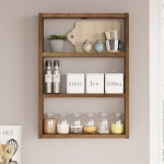 Ραφιέρα τοίχου Prena Megapap χρώμα καρυδί 43,2x9x60εκ.