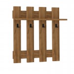 Κρεμάστρα τοίχου Carina Megapap χρώμα καρυδί 70x18x70εκ.