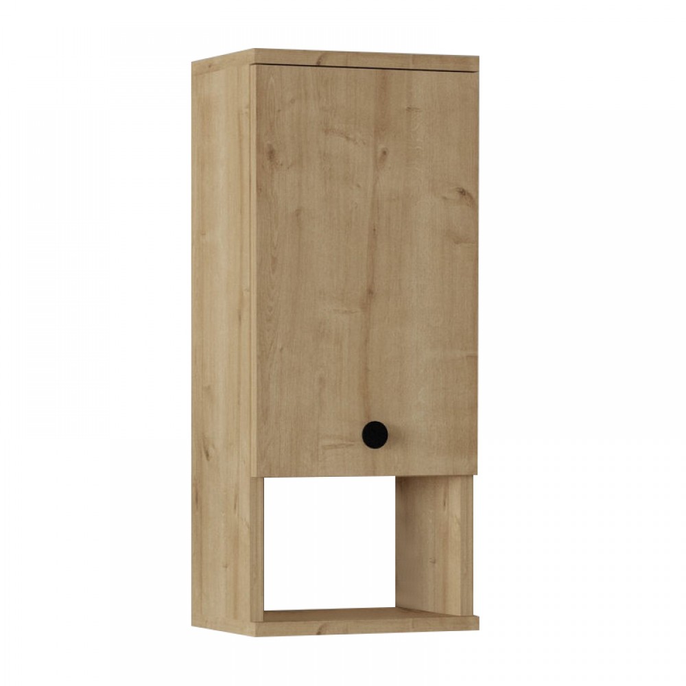 Ντουλάπι μπάνιου επιτοίχιο Mis Megapap χρώμα sapphire oak 30x21,8x71εκ.