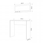 Κονσόλα με καθρέπτη Cosenza Megapap χρώμα oak 80x30x82εκ.