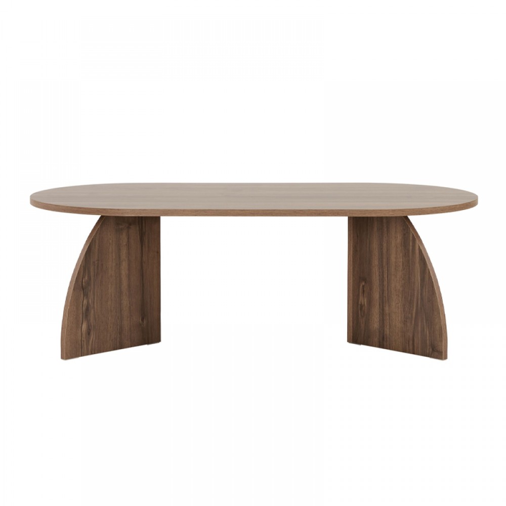 Τραπεζάκι σαλονιού Melina Megapap χρώμα καρυδί 120x60x40εκ.