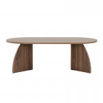 Τραπεζάκι σαλονιού Melina Megapap χρώμα καρυδί 120x60x40εκ.