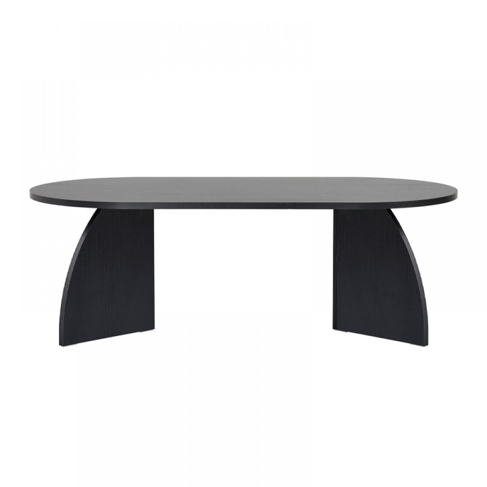 Τραπεζάκι σαλονιού Melina Megapap χρώμα black wood 120x60x40εκ.