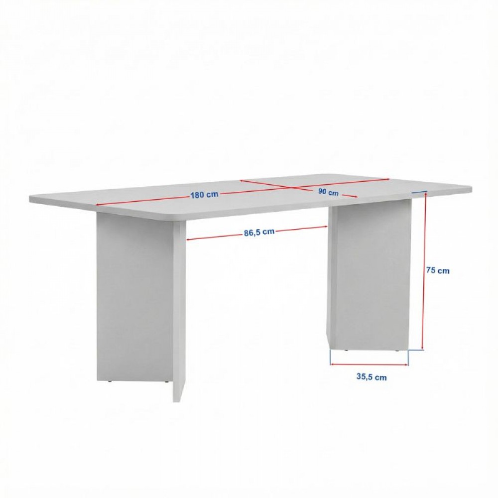 Τραπέζι Linza Megapap χρώμα honey oak 180x90x75εκ.